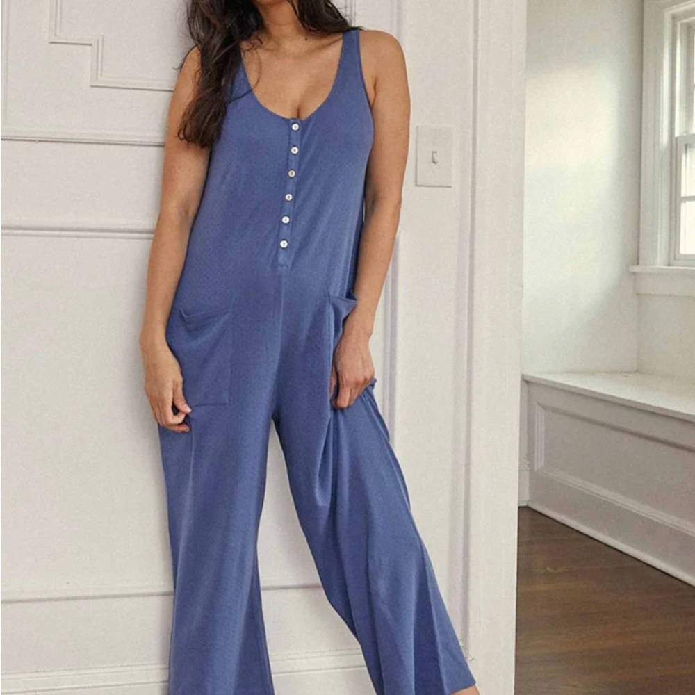 HATCH Blue Nursing Jumpsuit